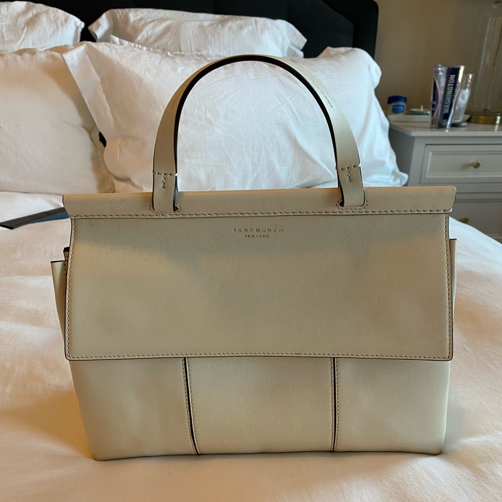Cream Tory Burch bag